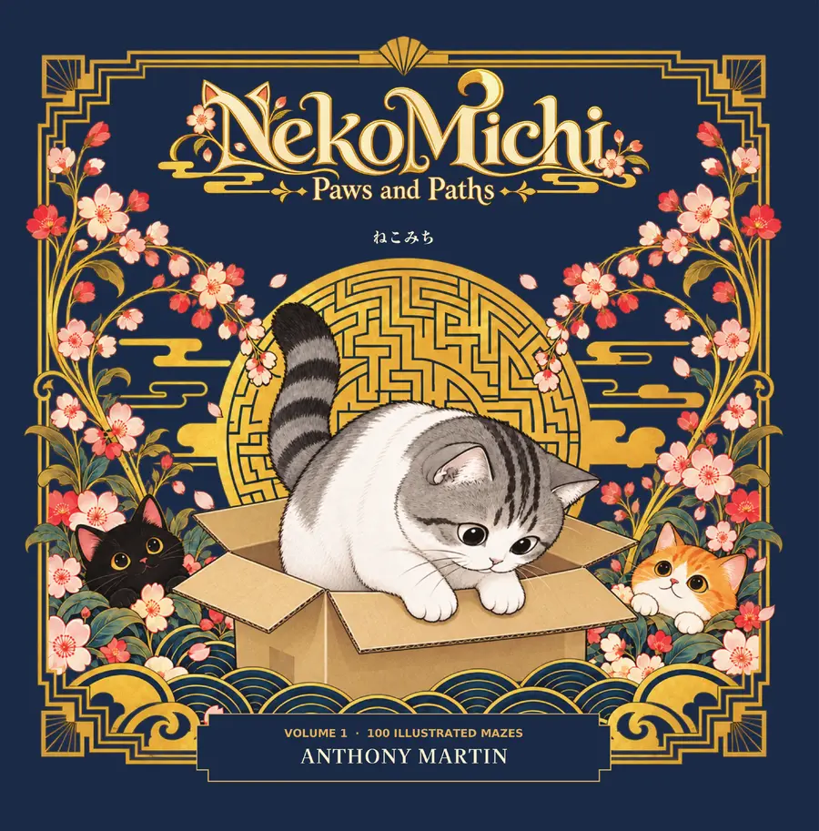NekoMichi: Paws and Paths, Volume 1 · 100 Illustrated Mazes cover