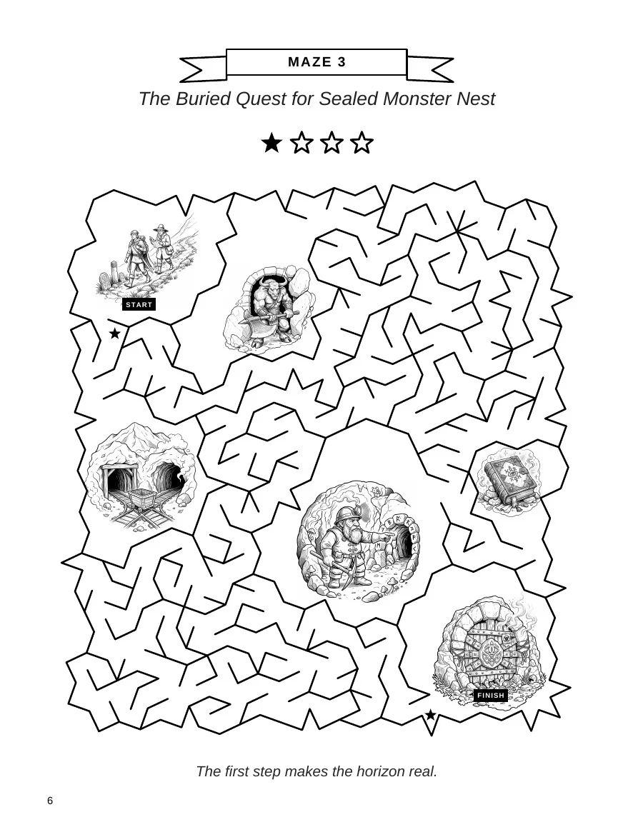 The Buried Quest for Sealed Monster Nest sample puzzle page