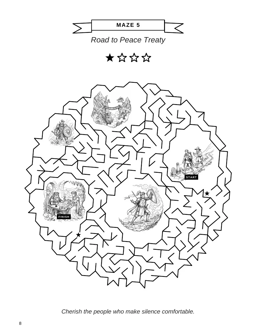 Road to Peace Treaty sample puzzle page