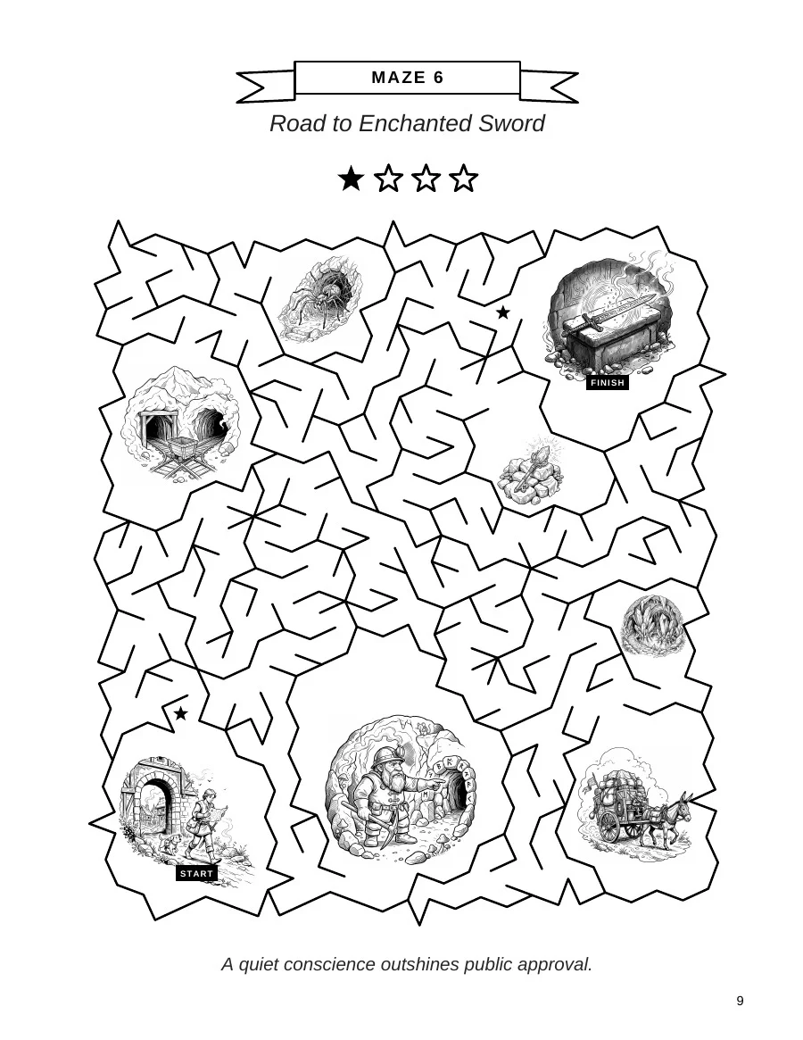 Road to Enchanted Sword sample puzzle page