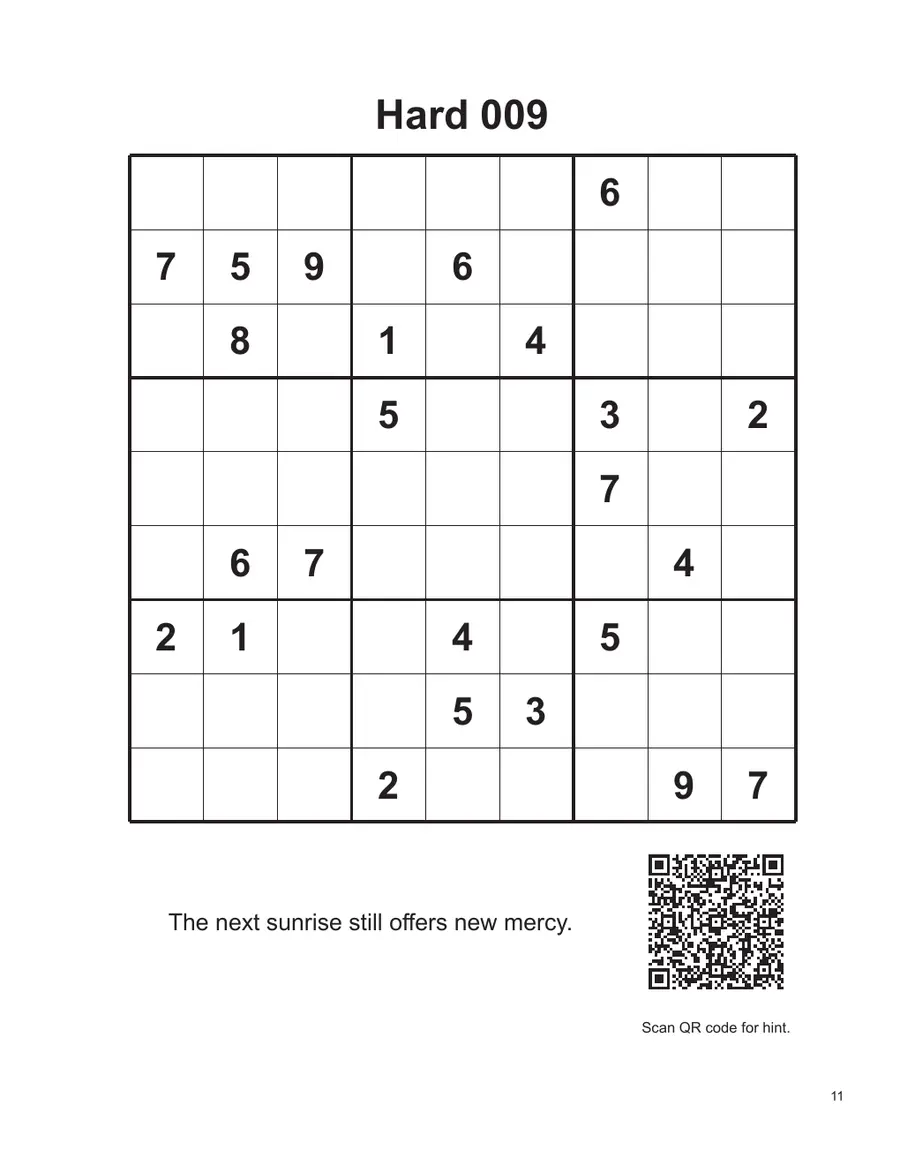 Hard 009 sample puzzle page