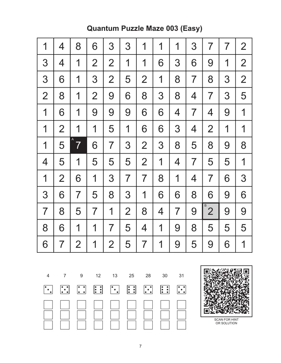 Quantum Puzzle Maze 003 sample puzzle page