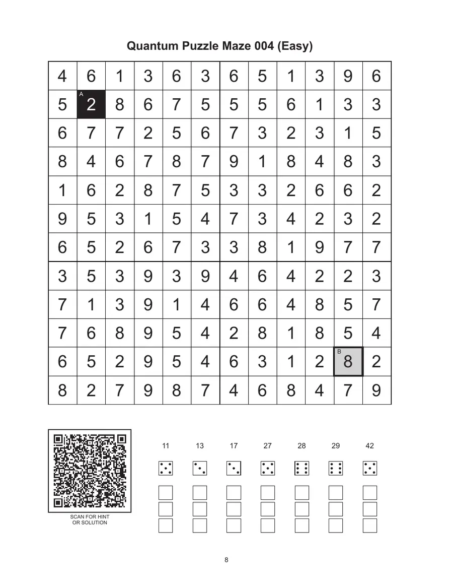 Quantum Puzzle Maze 004 sample puzzle page