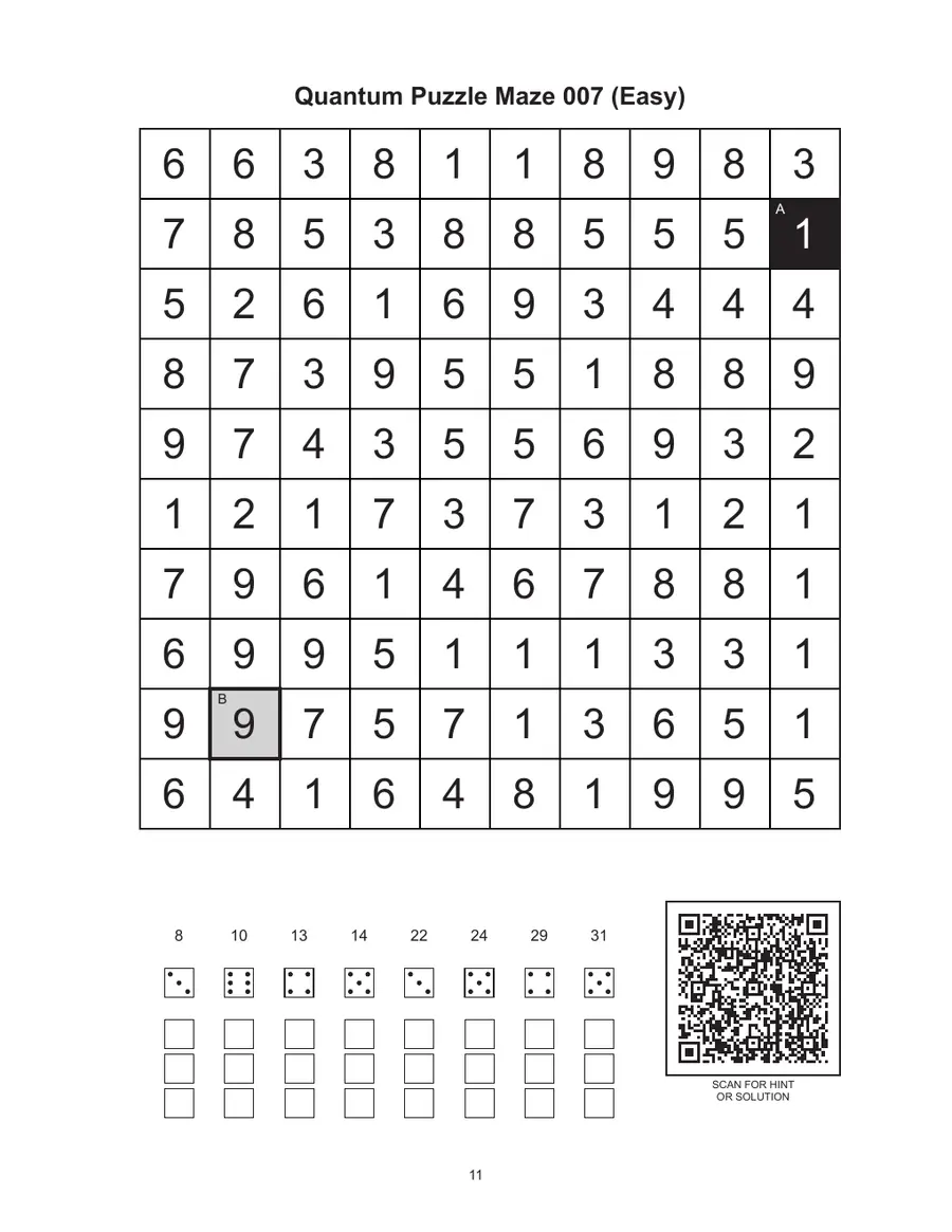 Quantum Puzzle Maze 007 sample puzzle page